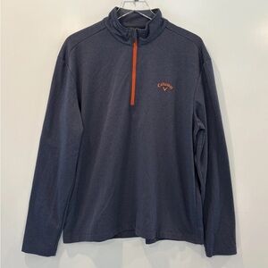 Callaway Golf Mens Gray Quarter Zip‎ Pullover Size Large